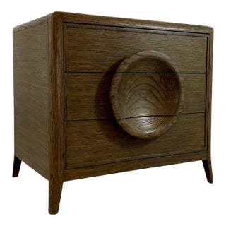 Theodore Alexander Mid-Century Modern Style Walnut Finished Wood Collins Nightstand For Sale