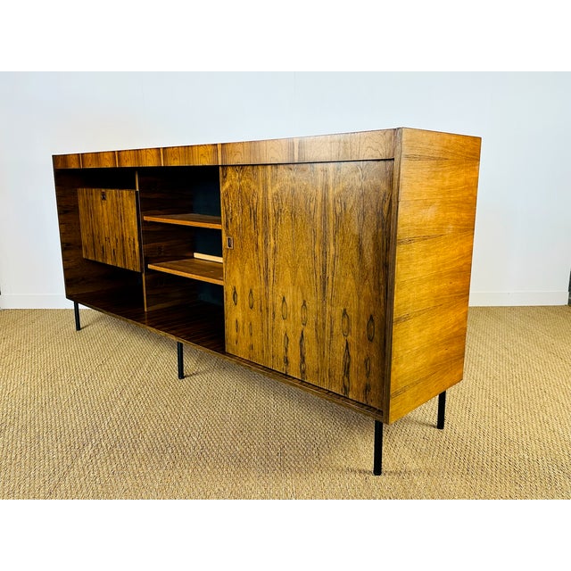Black Scandinavian Sideboard in Rosewood, 1960 For Sale - Image 8 of 17