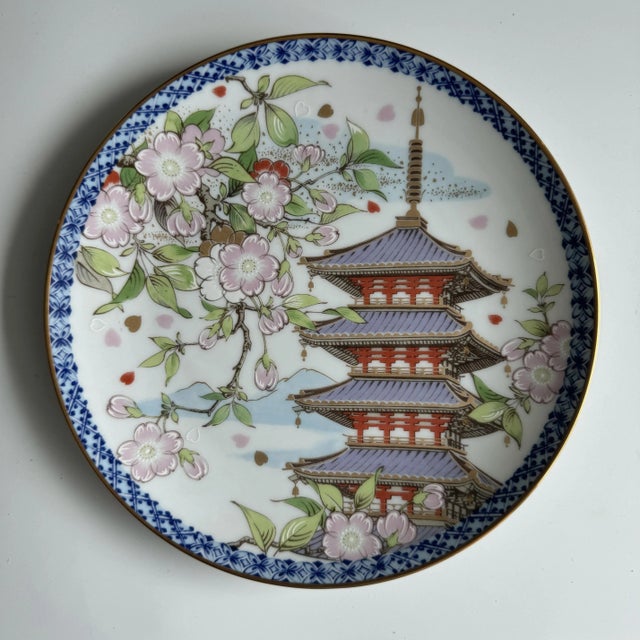 Ceramic Four Seasons Spring Limited Edition Collectible Plate by Akio Kato for Noritake, 1978 For Sale - Image 7 of 7