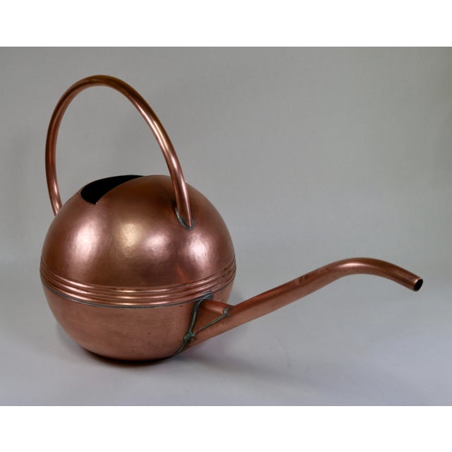 Mid-Century Modern Vintage Round Long Spout Copper Watering Can by Smith and Hawken For Sale - Image 3 of 14