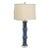 Rivoli Navy & Aged Brass Bamboo Lamp For Sale