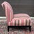 Pink Vintage Mitchell Gold Striped Slipper Chair For Sale - Image 8 of 13