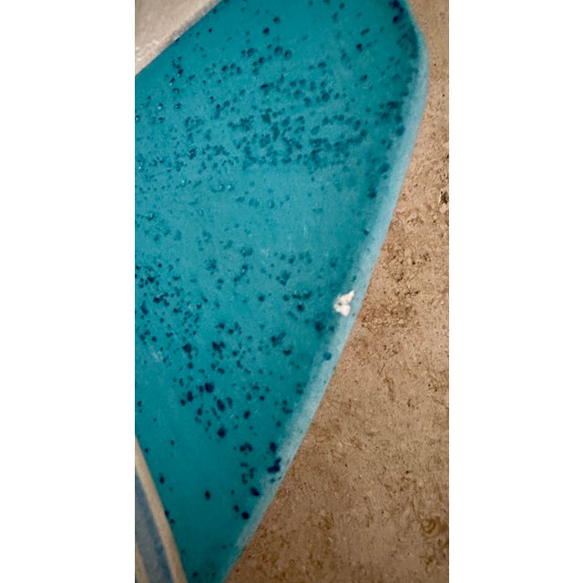 1980s Statement 26" Kurt McCracken Postmodern Geometric Raku Studio Wall Platter / Sculpture For Sale - Image 4 of 5
