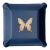 Butterfly Blue Leather Valet Tray For Sale