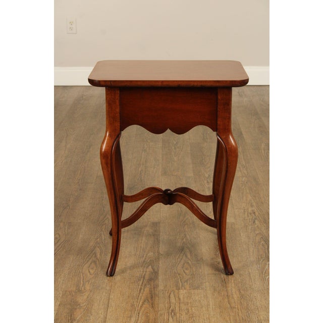 French Louis XV Style Cherry One Drawer Side Table Or Nightstand For Sale - Image 11 of 12