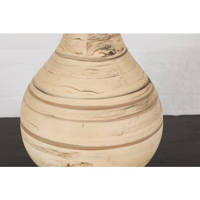 Early 21st Century Artisan Prem Collection Ceramic Object Pre Drilled to Be Made into a Lamp For Sale - Image 5 of 12