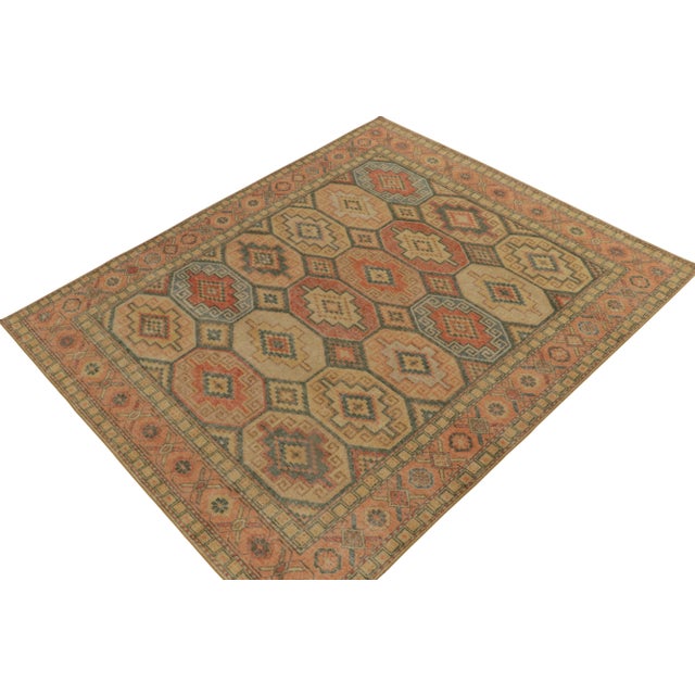 A scintillating 8x10 hand-knotted wool rug from Rug & Kilim’s Homage Collection, connoting a bold textural encyclopedia of...