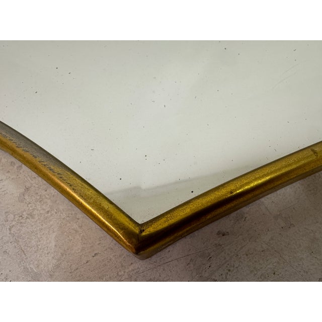 Italian Brass Wall Mirror, 1970s For Sale - Image 9 of 14