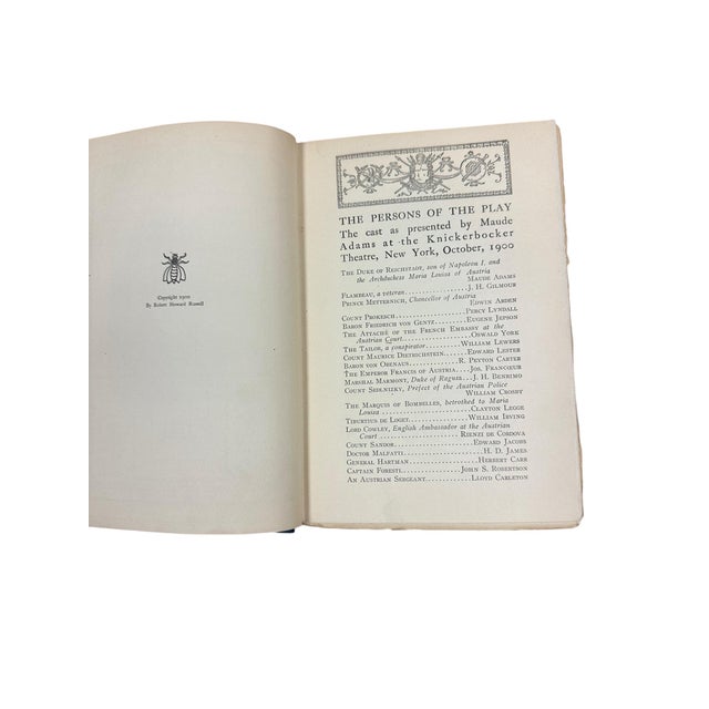 Paper Antique 1900 Hardcover Book L'Aiglon: A Play in Six Acts by Edmond Rostand For Sale - Image 7 of 12
