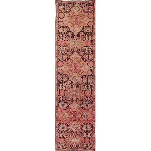 1920s Russian Runner Rug 3’10” X 15’7″ For Sale - Image 11 of 11