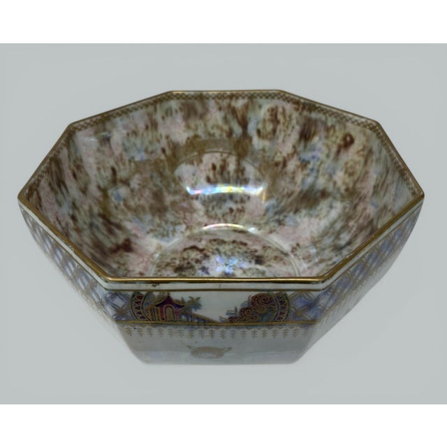 Art Deco Wedgwood Celestial Chinese Dragon Lustre Ware Bowl Centerpiece, 1920s For Sale - Image 12 of 13