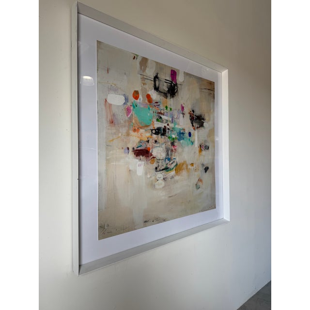 Contemporary Juanma Reyes “Tendedero” Spanish Expressionist Abstract Mixed Media Collage Painting, Signed For Sale - Image 3 of 18