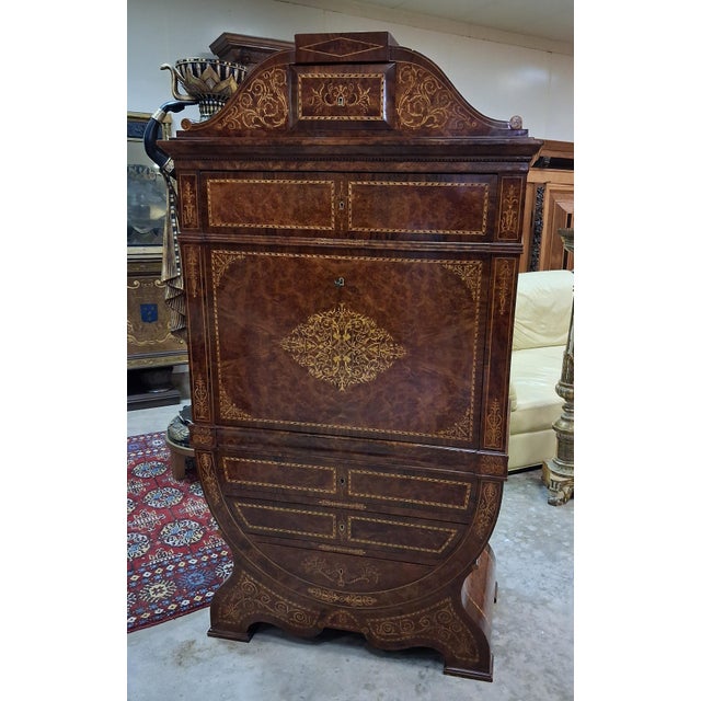 Tulip Secretary Desk with Drop-Front, 1950s For Sale - Image 11 of 18