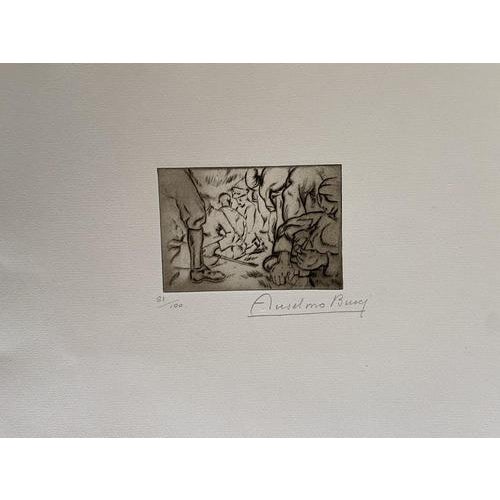 Anselmo Bucci, Military, Etching, 1910s For Sale