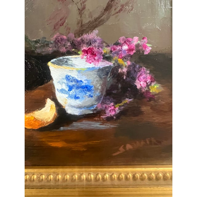 17.5 x 14.5 Acrylic Still Life Framed. Signed "Samara". Artist: Laurie Samara