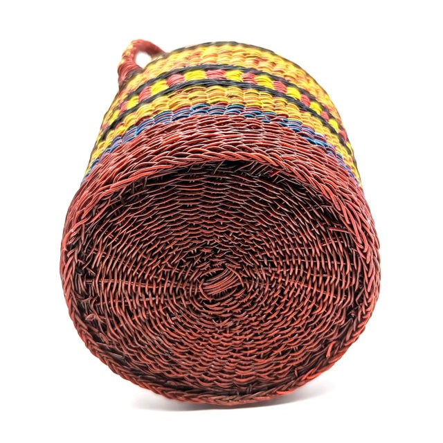 Mid 20th Century Hungarian "Scoubidou" or "Defiance" Wire Woven Jug Bottle For Sale - Image 10 of 12