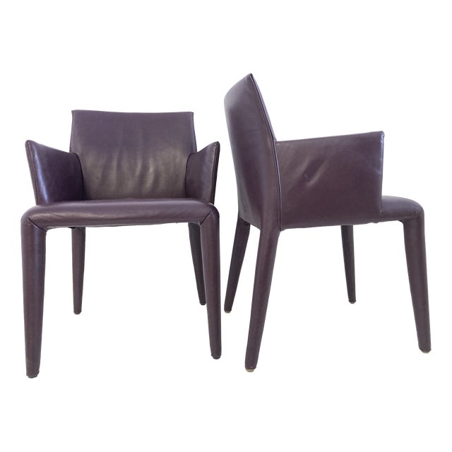 Vol au Vent Armchairs in Leather by Mario Bellini for B&B Italia / C&B Italia, 2000s, Set of 2 For Sale