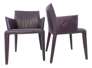 Vol au Vent Armchairs in Leather by Mario Bellini for B&B Italia / C&B Italia, 2000s, Set of 2