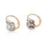 1910s 1910s Pair of French Belle Époque Old Cut Diamond Two Tone Drop Earrings For Sale - Image 5 of 6