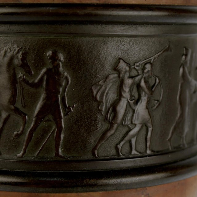 Art Deco Austrian B. Altman & Co. Bronze & Rouge Marble Lamp Retailed For Sale In Philadelphia - Image 6 of 13