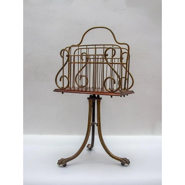 Victorian Brass Magazine Rack, 1860 For Sale - Image 4 of 10