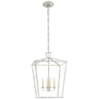 Chapman & Myers for Visual Comfort Signature Darlana Medium Lantern in Old White For Sale