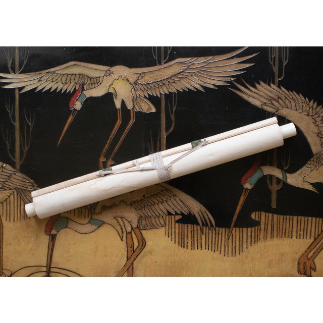 "Summer Landscape With River", Late Meiji to Taisho Era Silk Scroll Painting For Sale - Image 16 of 18