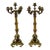 Exceptional Pair of French Restoration Period Gilt Bronze 5-Light Candelabras France, Circa 1830 For Sale