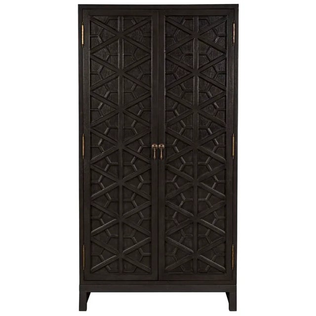 A beautifully hand-crafted mahogany hutch whose exquisite hand-carved details and generous size make it an excellent focal...