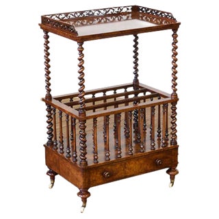 Victorian Walnut Canterbury, 1860s For Sale