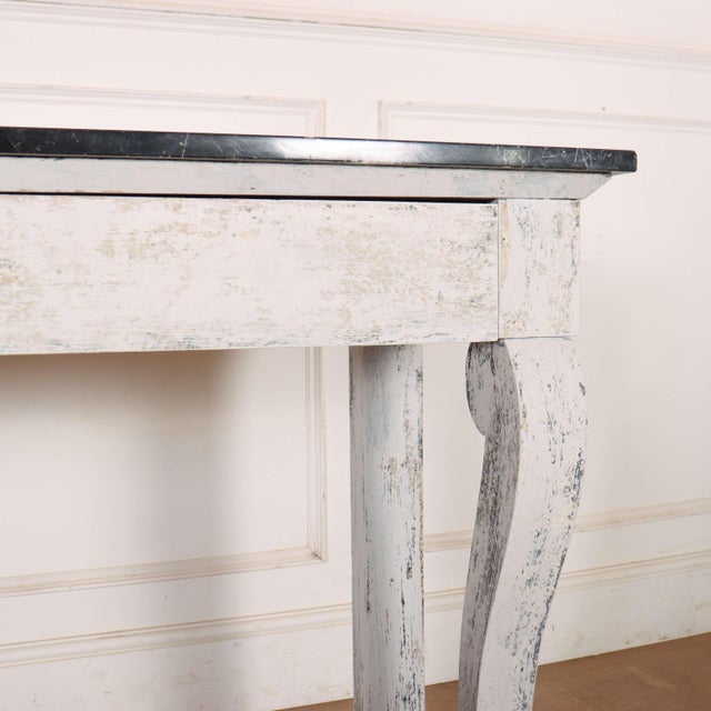 French Marble Topped Console Table For Sale - Image 6 of 13