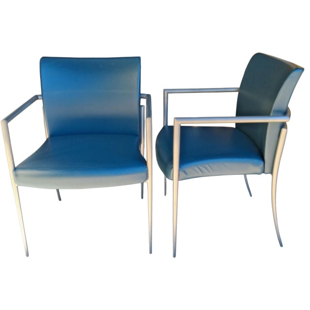 2010s Elevate Your Executive Spaces With This Exceptional Pair of HBF Cortona Lounge Chairs by Designer Joe Ricchio. For Sale - Image 5 of 12