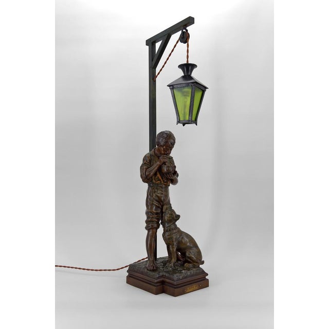 Art Nouveau The Good Soup Lamp by Victor Rousseau, 1900s For Sale - Image 3 of 18
