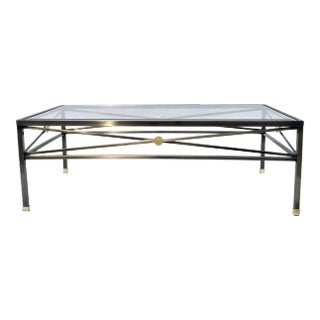 1980s Milo Baughman Design Institute of America Regency Style Cocktail Table For Sale