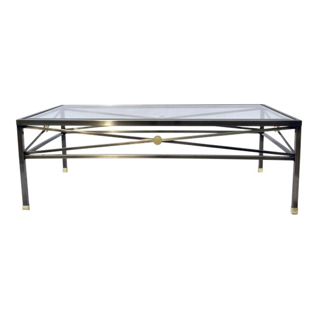 1980s Milo Baughman Design Institute of America Regency Style Cocktail Table For Sale