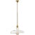 Modern Thomas O'Brien for Visual Comfort Signature Fitz XL Pendant in Hand-Rubbed Antique Brass with White Shade For Sale - Image 3 of 3