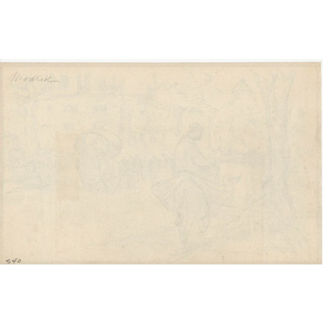 Cityscape drawing of Madrid, Spain by artist Walter Shirlaw (1838-1909). Shirlaw was born in Scotland and immigrated with...