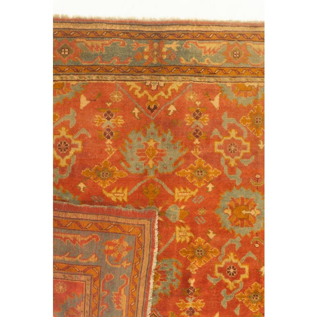 Tan Antique Turkish Oushak Rug 8'4 X 7'8 For Sale - Image 8 of 8
