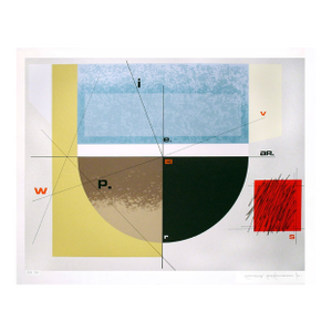 1980s "Paris Review" Color Lithograph by Arnold Hoffman, Jr.