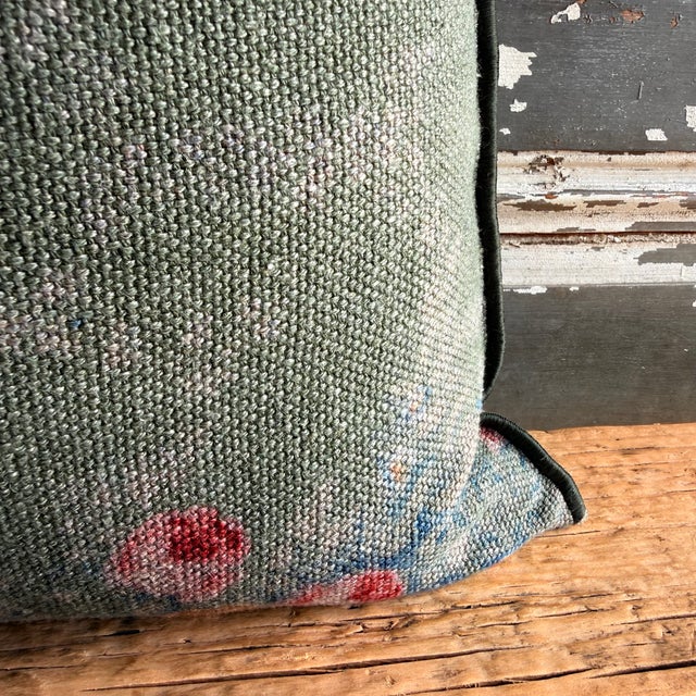French French Linen Lumbar – Pompadour Laurier 24 For Sale - Image 3 of 6