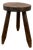 Small Brutalist Tripod Stool in Wood, 1950s For Sale