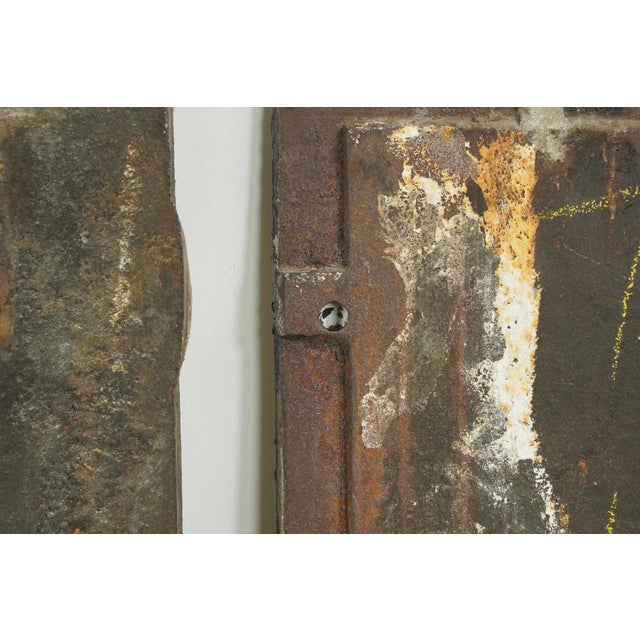 The Plaza Hotel French Cast Iron Fireback Set For Sale - Image 16 of 16