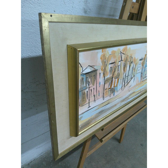 Mid 20th Century Mid‑Century Parisian Street Scene, Signed For Sale - Image 5 of 8