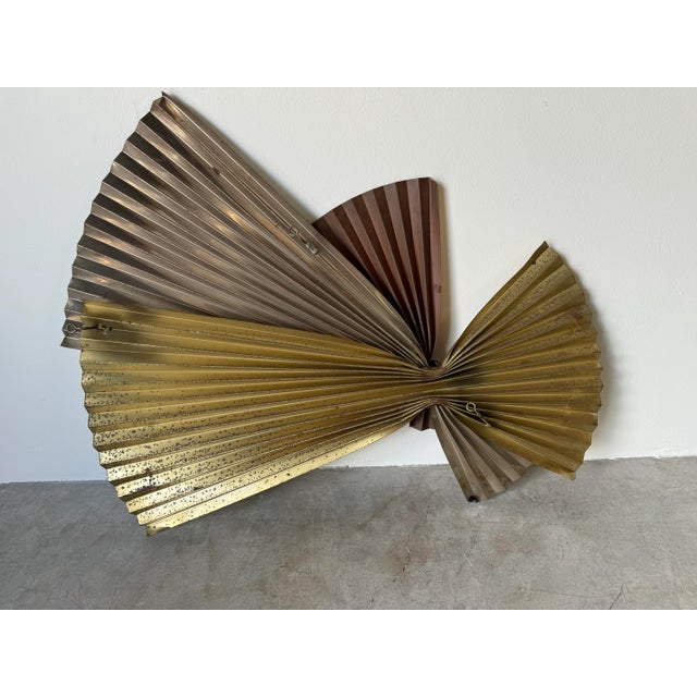 Curtis Jere Modernist Fan Wall Sculpture, Signed For Sale - Image 12 of 12