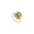 2.28 Ct Octagon Emerald Statement Ring in 14k Gold Halo Diamonds Size 6 For Sale - Image 4 of 12