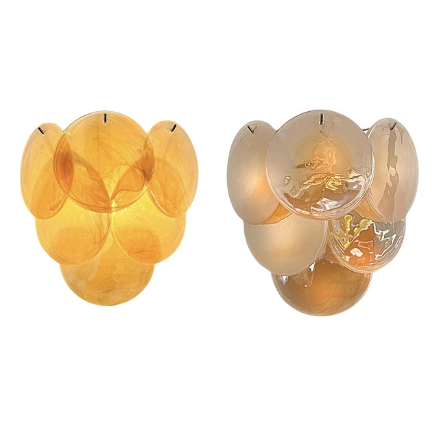 Wall Sconces Murano Discs, 1990s, Set of 2 For Sale