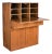 Vintage Scandinavian Modern Teak Desk in a Box Style Secretary With Drop Front For Sale
