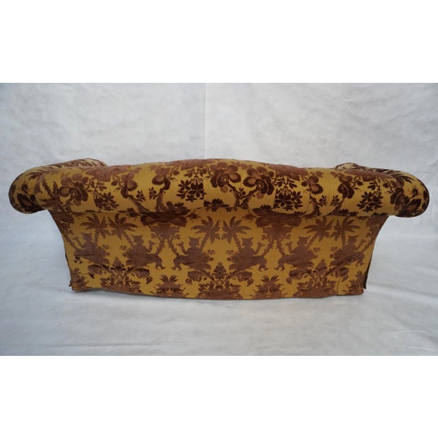 Custom Upholstered Tufted Belmar Arched Back Sofa For Sale - Image 4 of 16