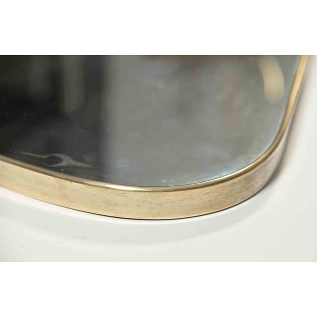 Midcentury Brass Mirror, italian production. Good condition.