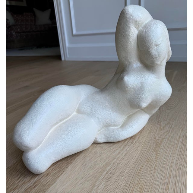 Waylande Gregory 1970s Waylande Gregory “Reclining Nude” Textured Porcelain Sculpture for Museum Pieces, Inc. (m.p.i.), 20lbs For Sale - Image 4 of 12